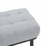 TOV Olivia Grey Boucle Bench