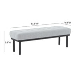 TOV Olivia Grey Boucle Bench