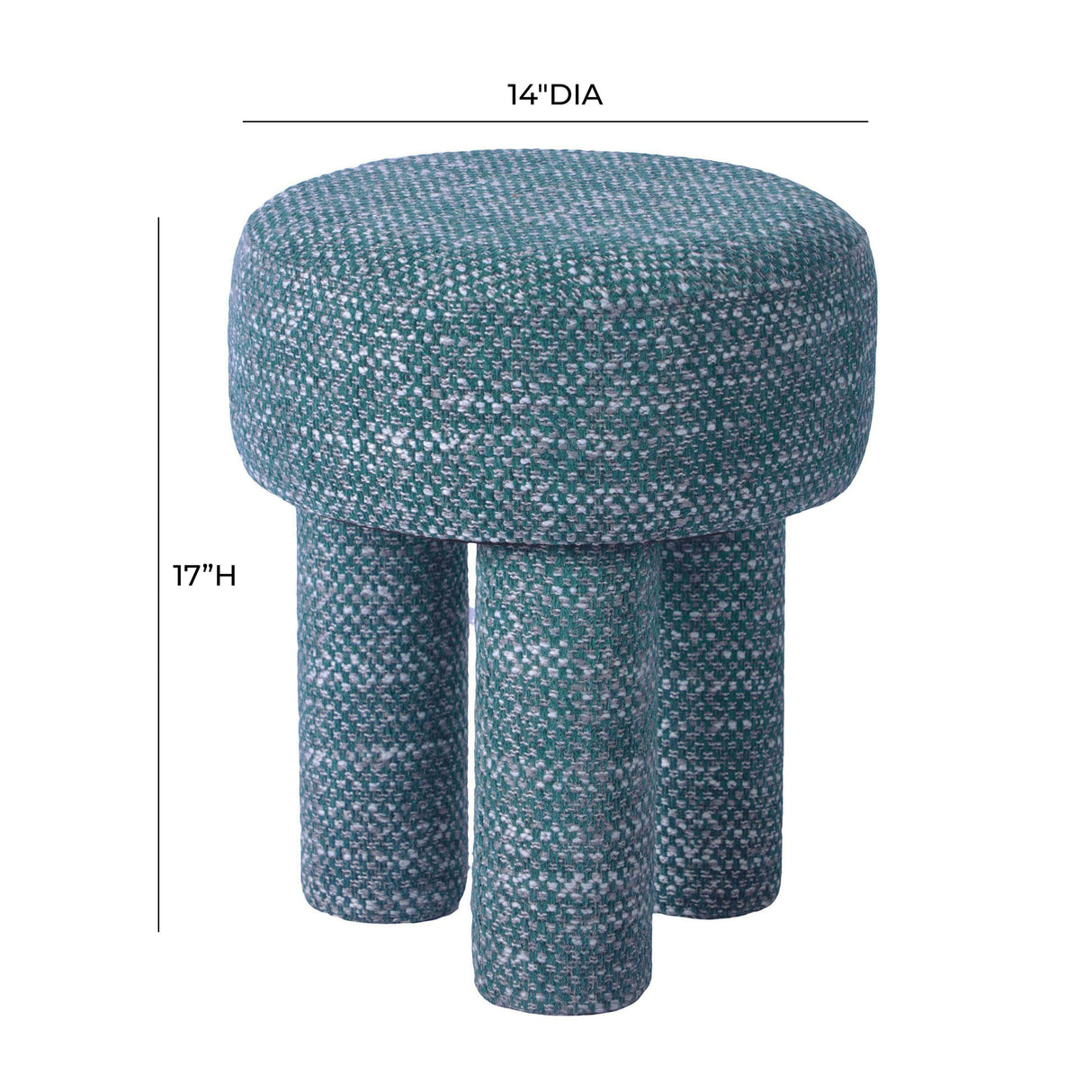 TOV Claire Teal Knubby Stool