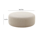 TOV Broohah Beige Linen Ottoman