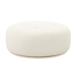 TOV Fickle Cream Boucle Swivel Ottoman
