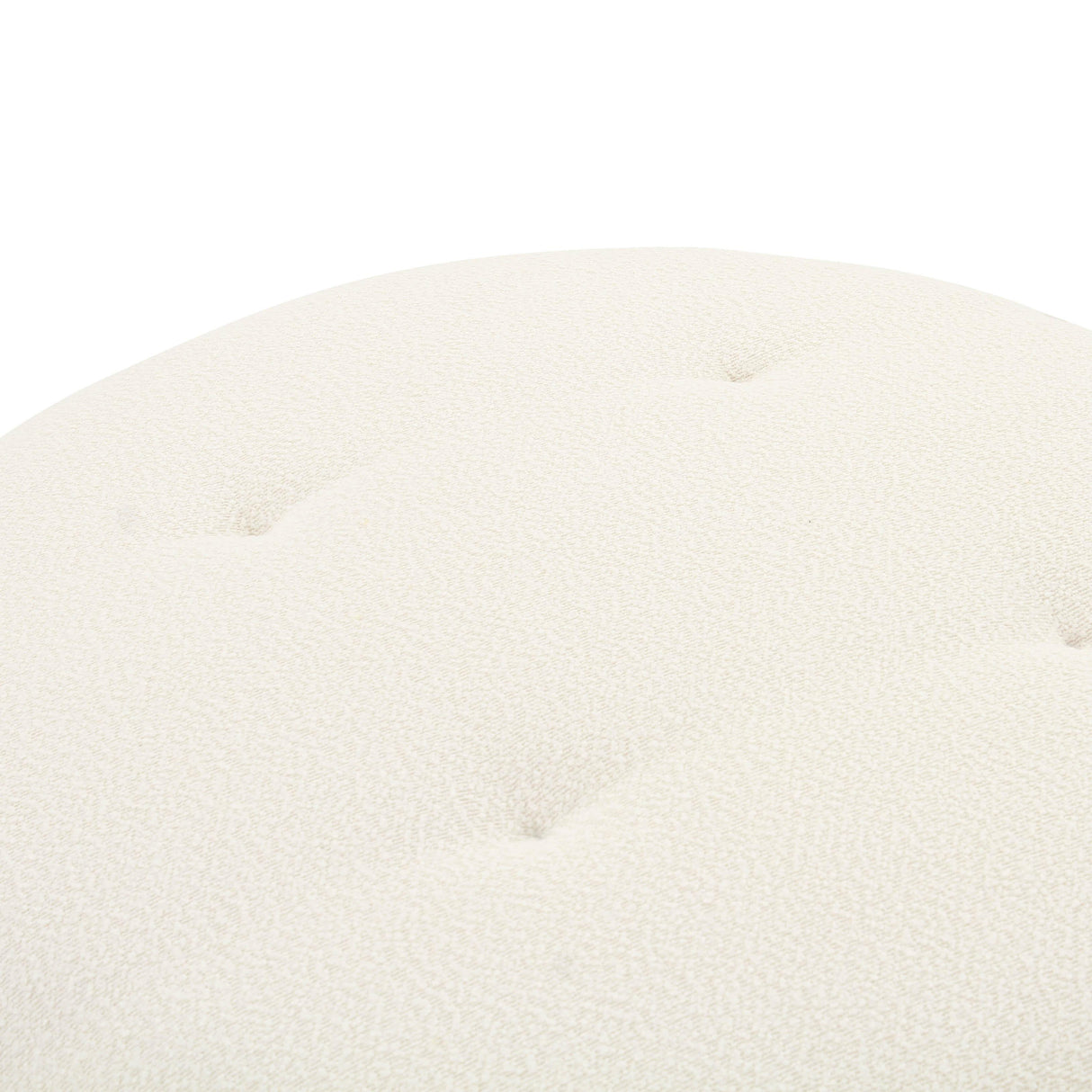 TOV Fickle Cream Boucle Swivel Ottoman