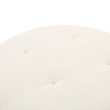 TOV Fickle Cream Boucle Swivel Ottoman
