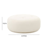 TOV Fickle Cream Boucle Swivel Ottoman