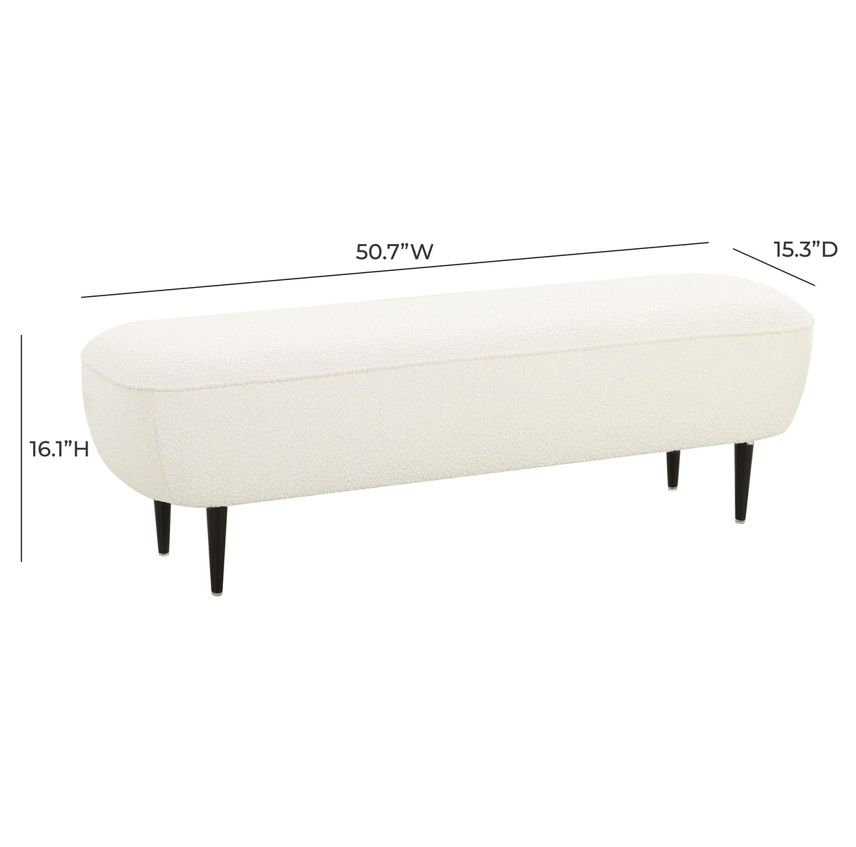 TOV Denise Cream Boucle Bench