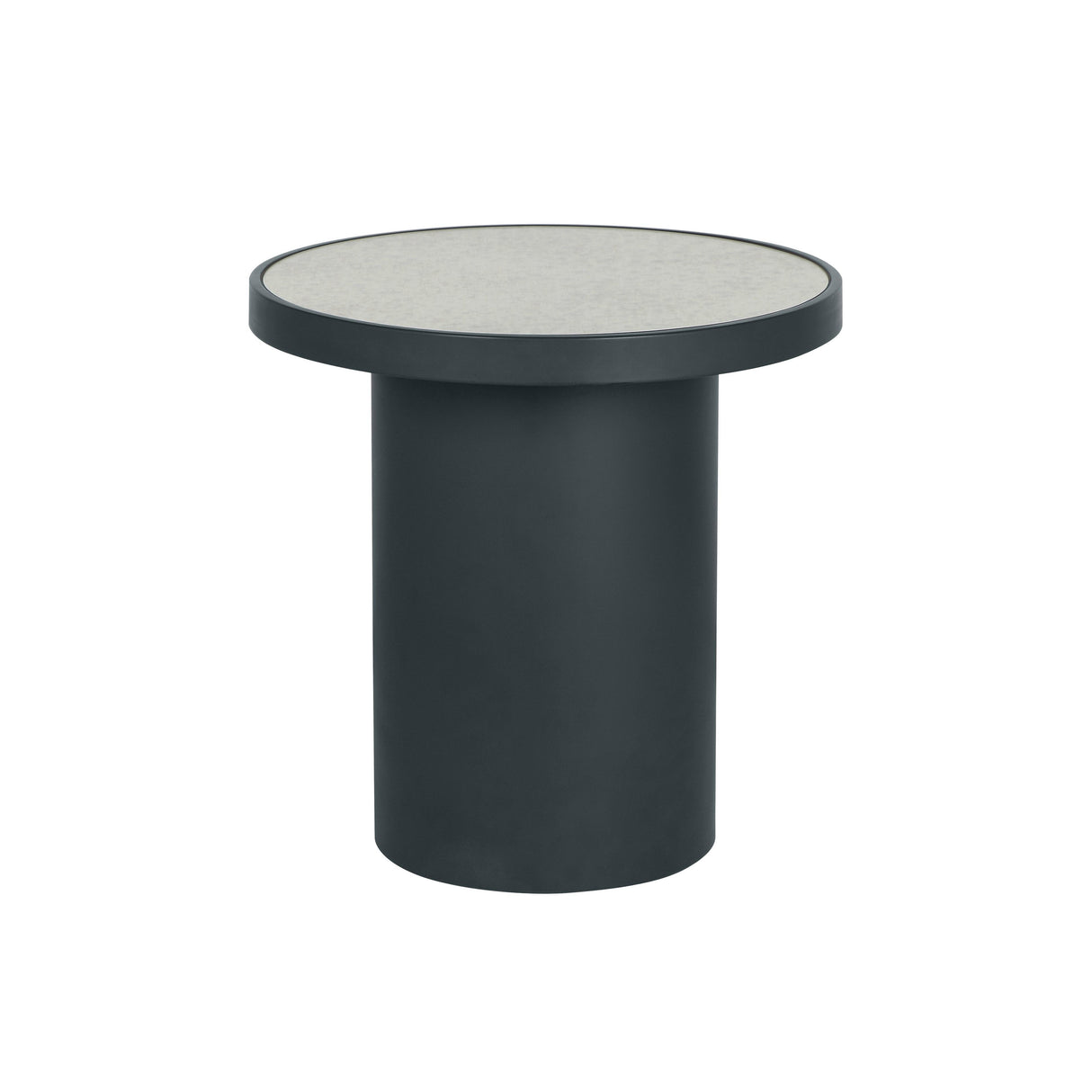 TOV Nautilus Antique Silver Mirrored Side Table