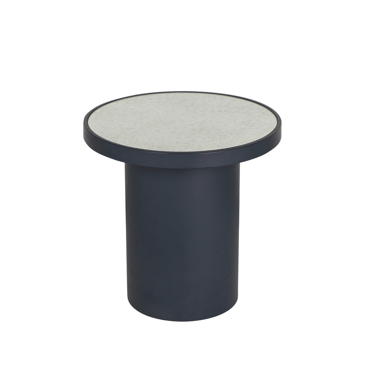 TOV Nautilus Antique Silver Mirrored Side Table