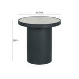TOV Nautilus Antique Silver Mirrored Side Table