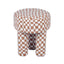 TOV Claire Brown Checkered Boucle Stool
