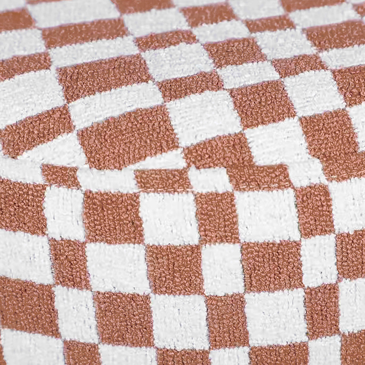 TOV Claire Brown Checkered Boucle Stool