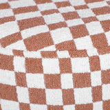 TOV Claire Brown Checkered Boucle Stool