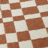 TOV Claire Brown Checkered Boucle Stool