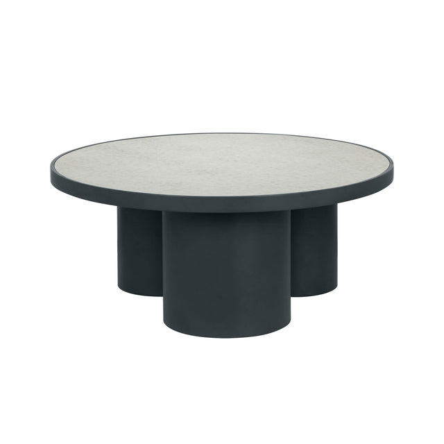 TOV Nautilus Antique Silver Mirrored Coffee Table