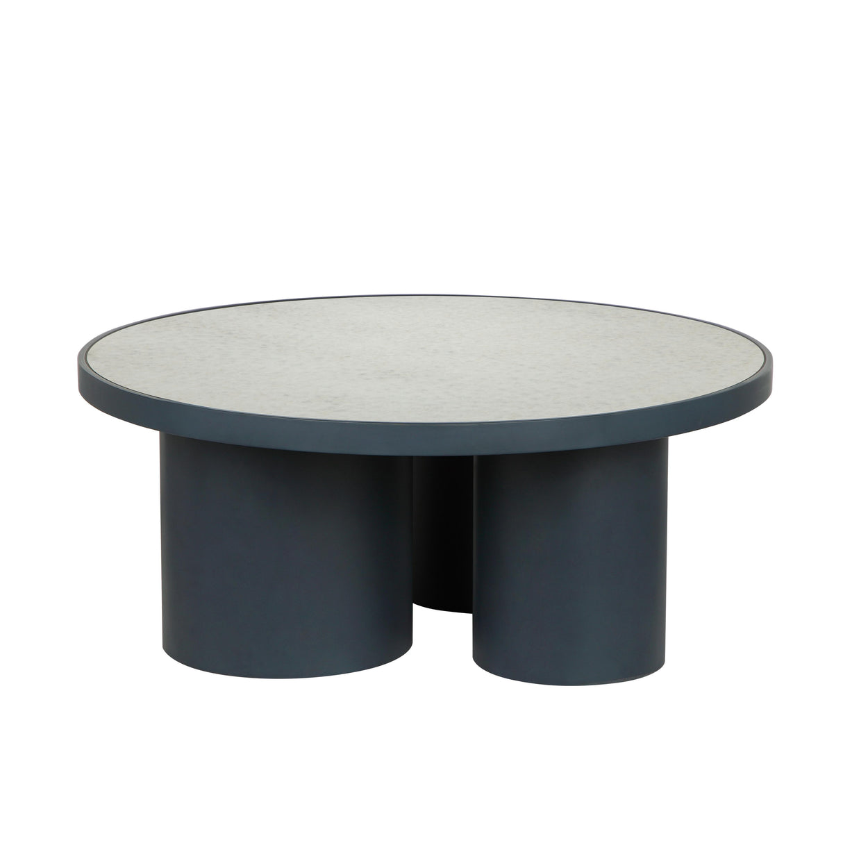 TOV Nautilus Antique Silver Mirrored Coffee Table