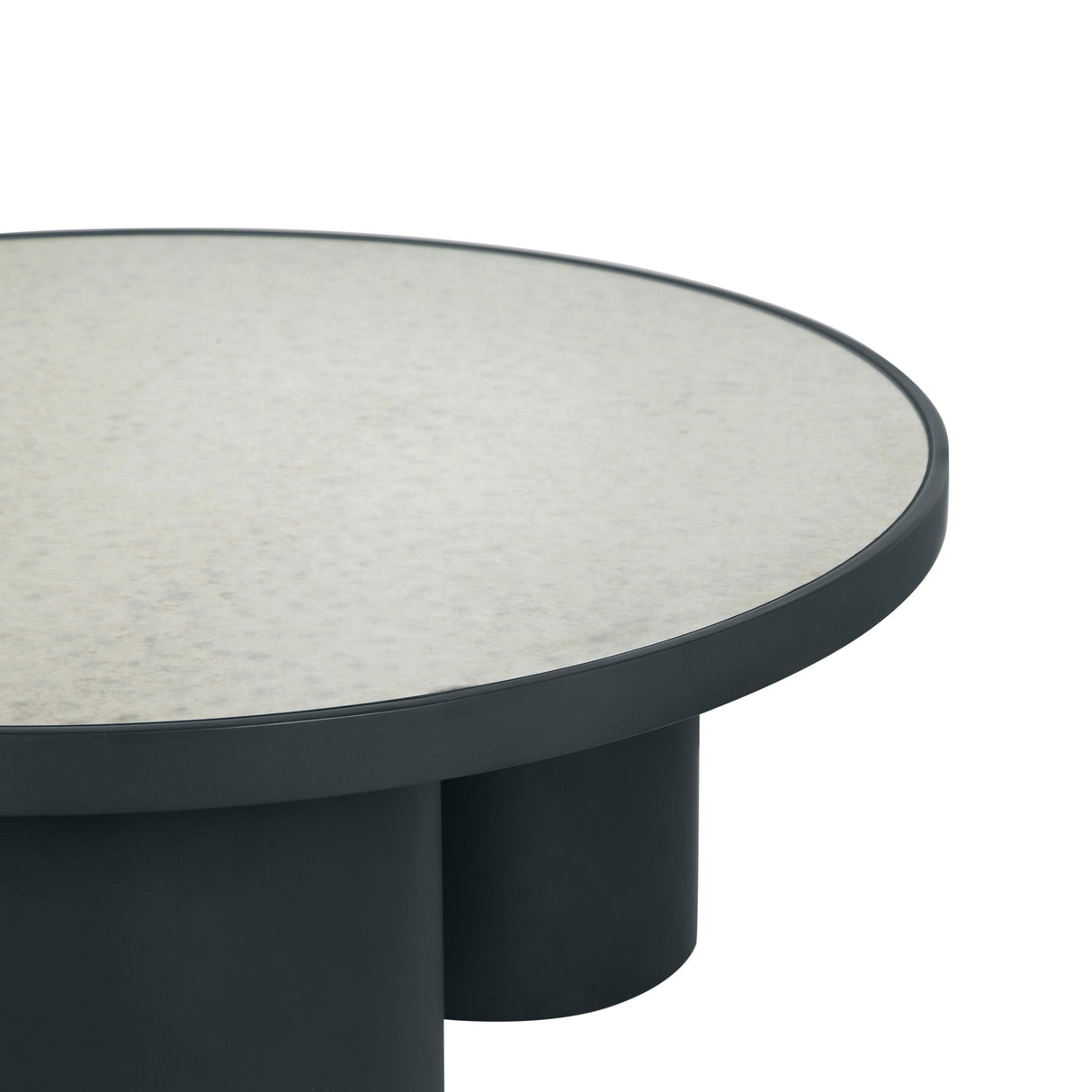 TOV Nautilus Antique Silver Mirrored Coffee Table