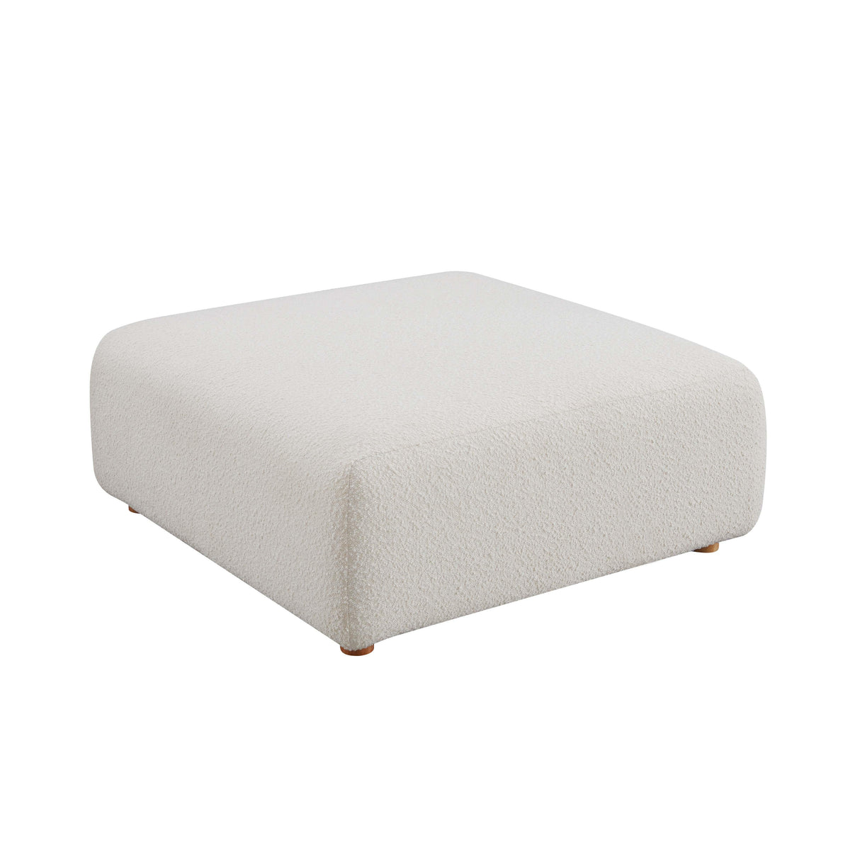 TOV Hangover Cream Boucle Ottoman