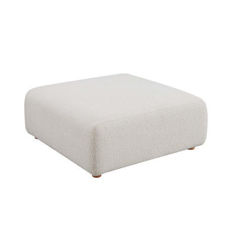 TOV Hangover Cream Boucle Ottoman