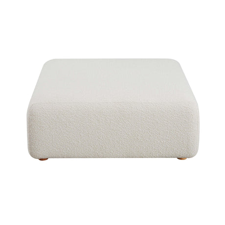 TOV Hangover Cream Boucle Ottoman