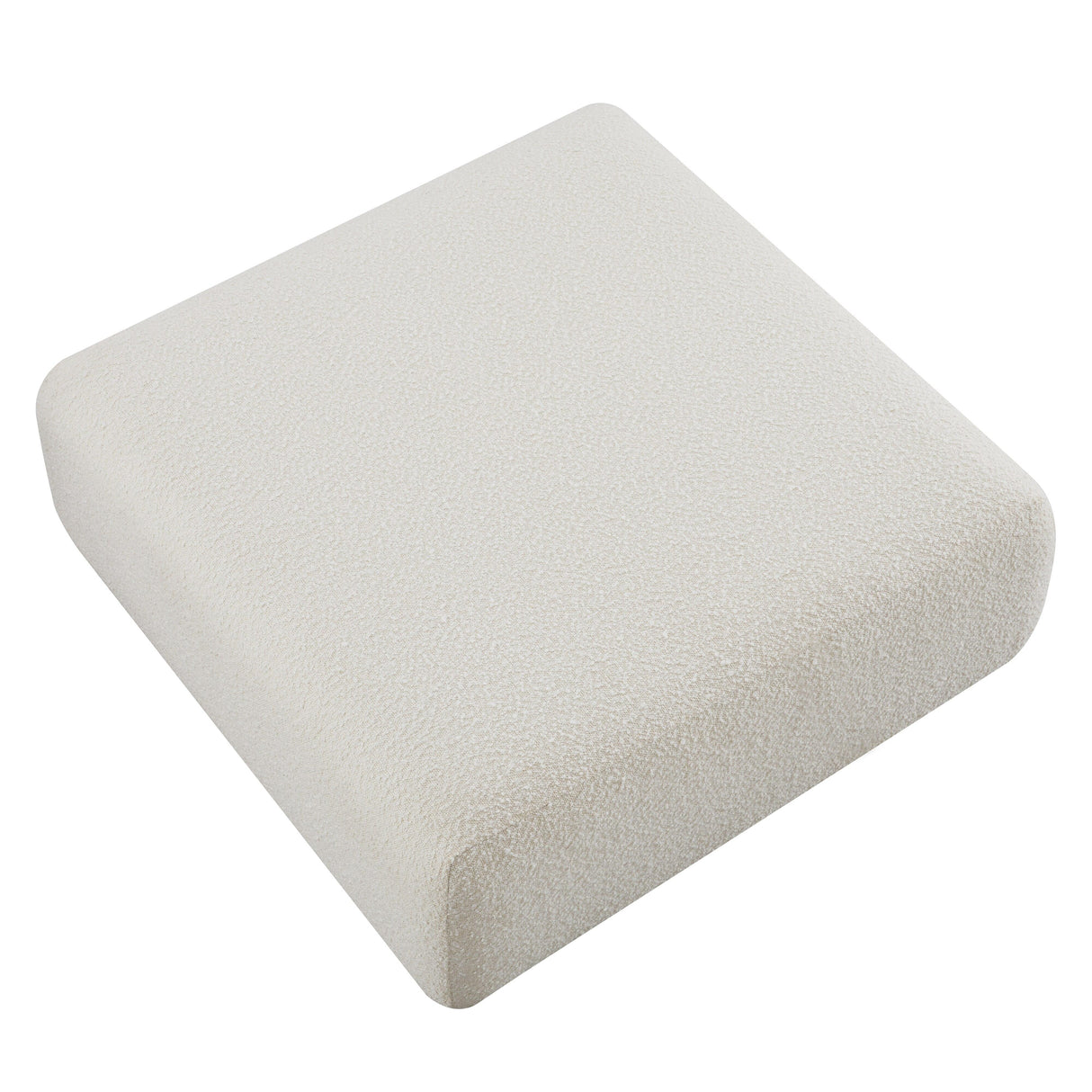 TOV Hangover Cream Boucle Ottoman