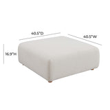 TOV Hangover Cream Boucle Ottoman