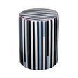 TOV Taurus Ceramic Stool in Modern Stripes Print