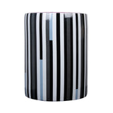 TOV Taurus Ceramic Stool in Modern Stripes Print