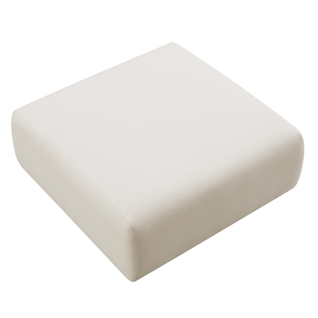 TOV Hangover Cream Performance Linen Ottoman
