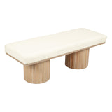 TOV Sagano White Dyed-Yarn Bench