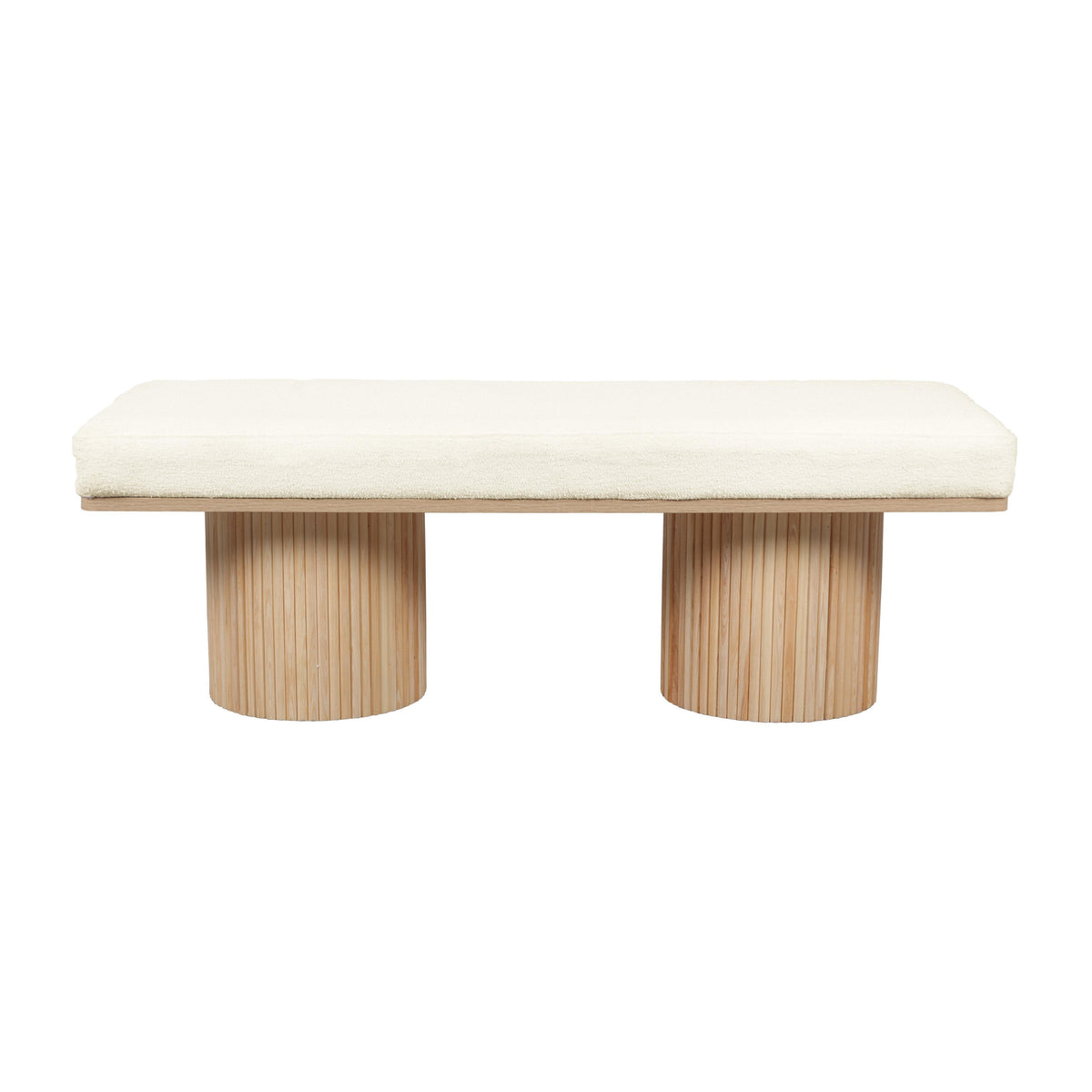 TOV Sagano White Dyed-Yarn Bench