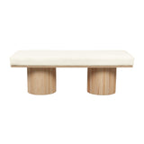 TOV Sagano White Dyed-Yarn Bench