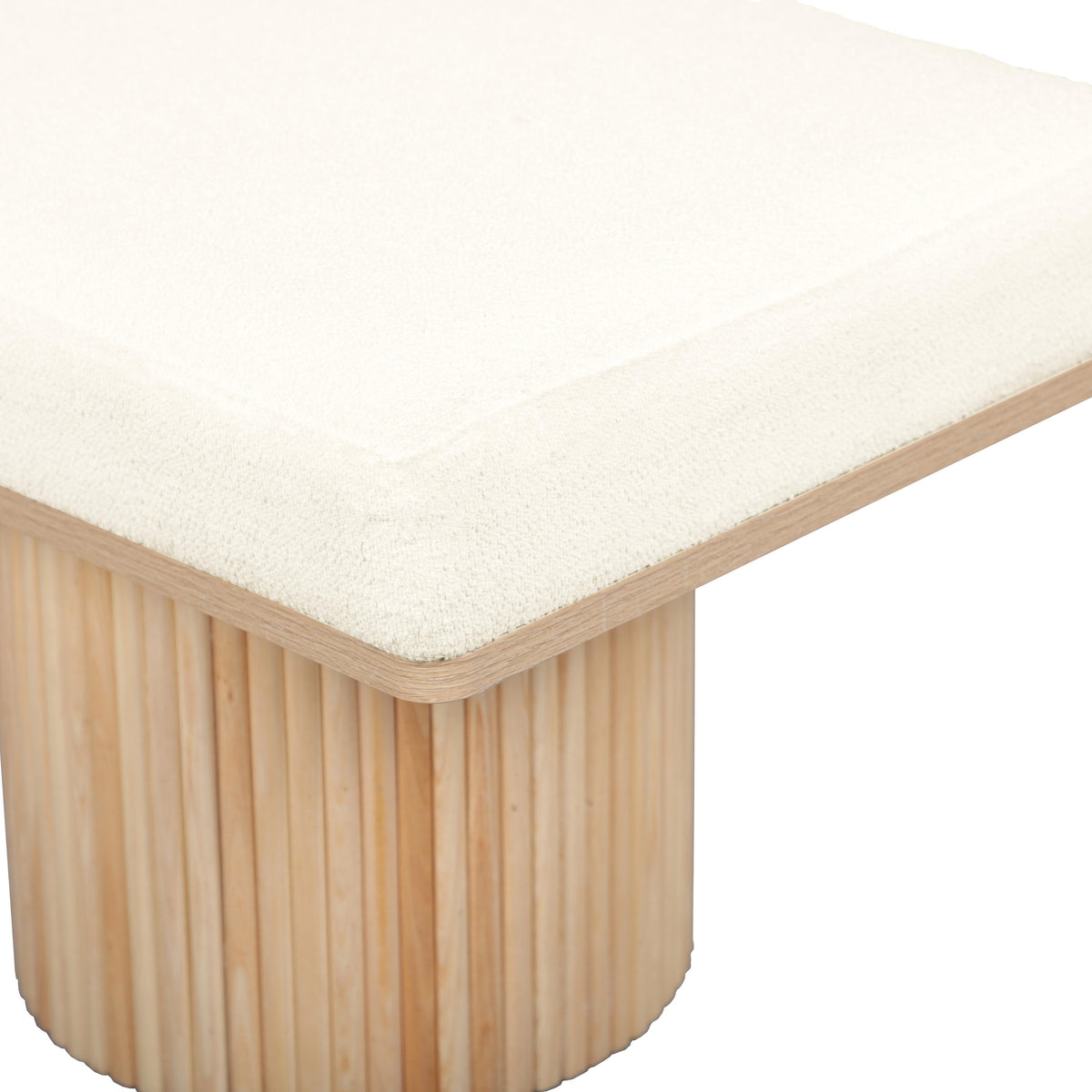 TOV Sagano White Dyed-Yarn Bench