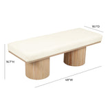 TOV Sagano White Dyed-Yarn Bench
