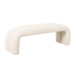 TOV Leigh Cream Velvet Channeled Bench