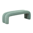 TOV Leigh Green Velvet Channeled Bench