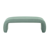 TOV Leigh Green Velvet Channeled Bench