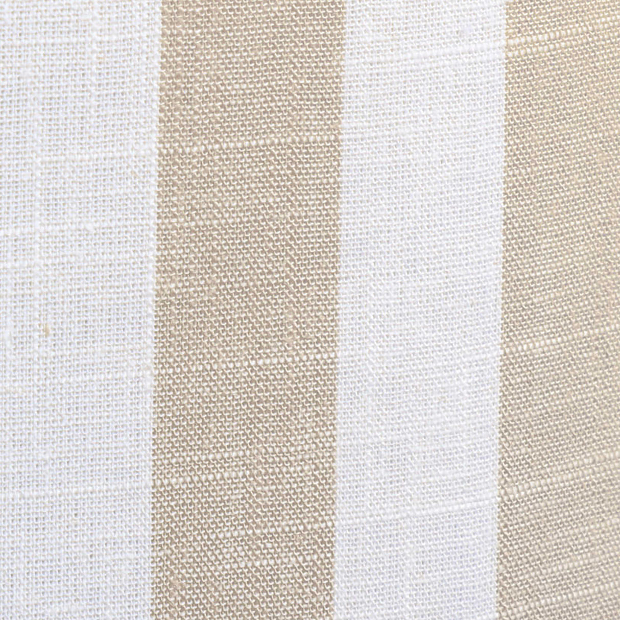 TOV Dex Beige Striped Linen Ottoman