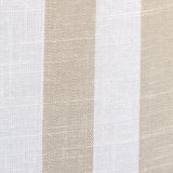 TOV Dex Beige Striped Linen Ottoman