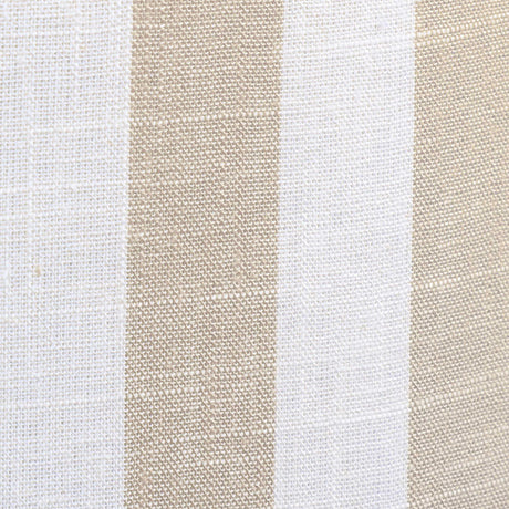 TOV Dex Beige Striped Linen Ottoman