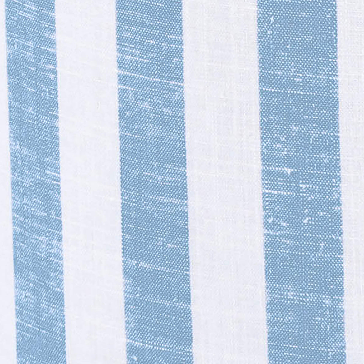 TOV Dex Pastel Blue Striped Linen Ottoman