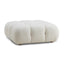 TOV Calliope Cream Vegan Shearling Modular Ottoman
