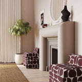 TOV Pippa Merlot Geometric Jacquard Weave Stool