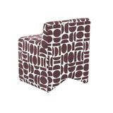 TOV Pippa Merlot Geometric Jacquard Weave Stool