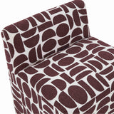 TOV Pippa Merlot Geometric Jacquard Weave Stool