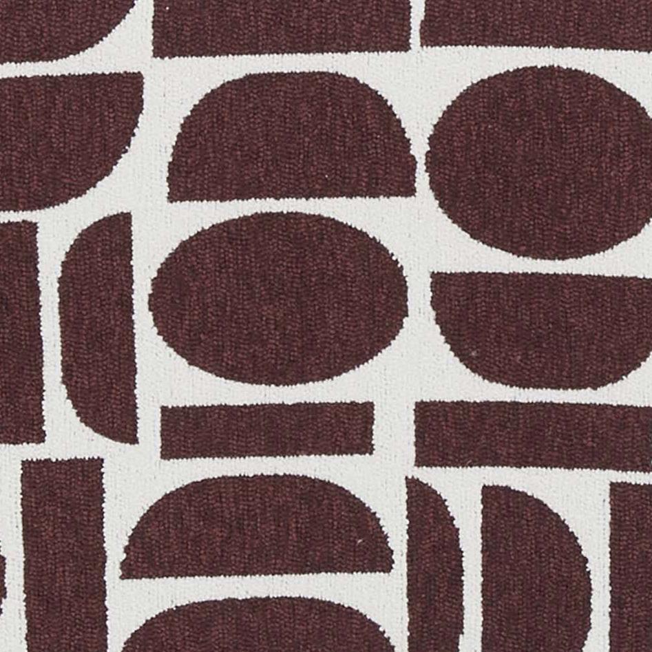 TOV Pippa Merlot Geometric Jacquard Weave Stool