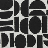 TOV Pippa Black Geometric Jacquard Weave Stool