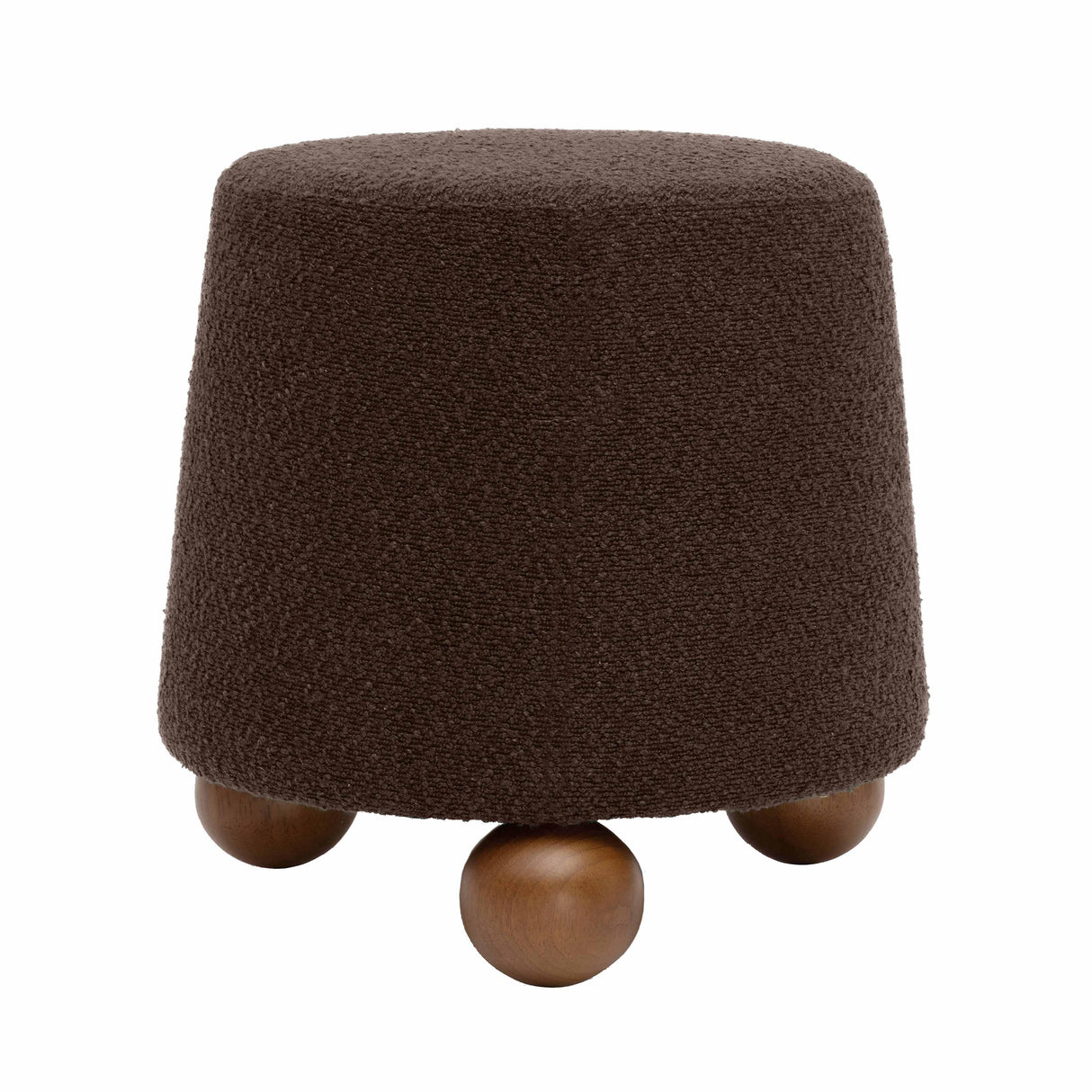 TOV Jaine Chocolate Brown Boucle Stool
