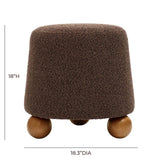 TOV Jaine Chocolate Brown Boucle Stool