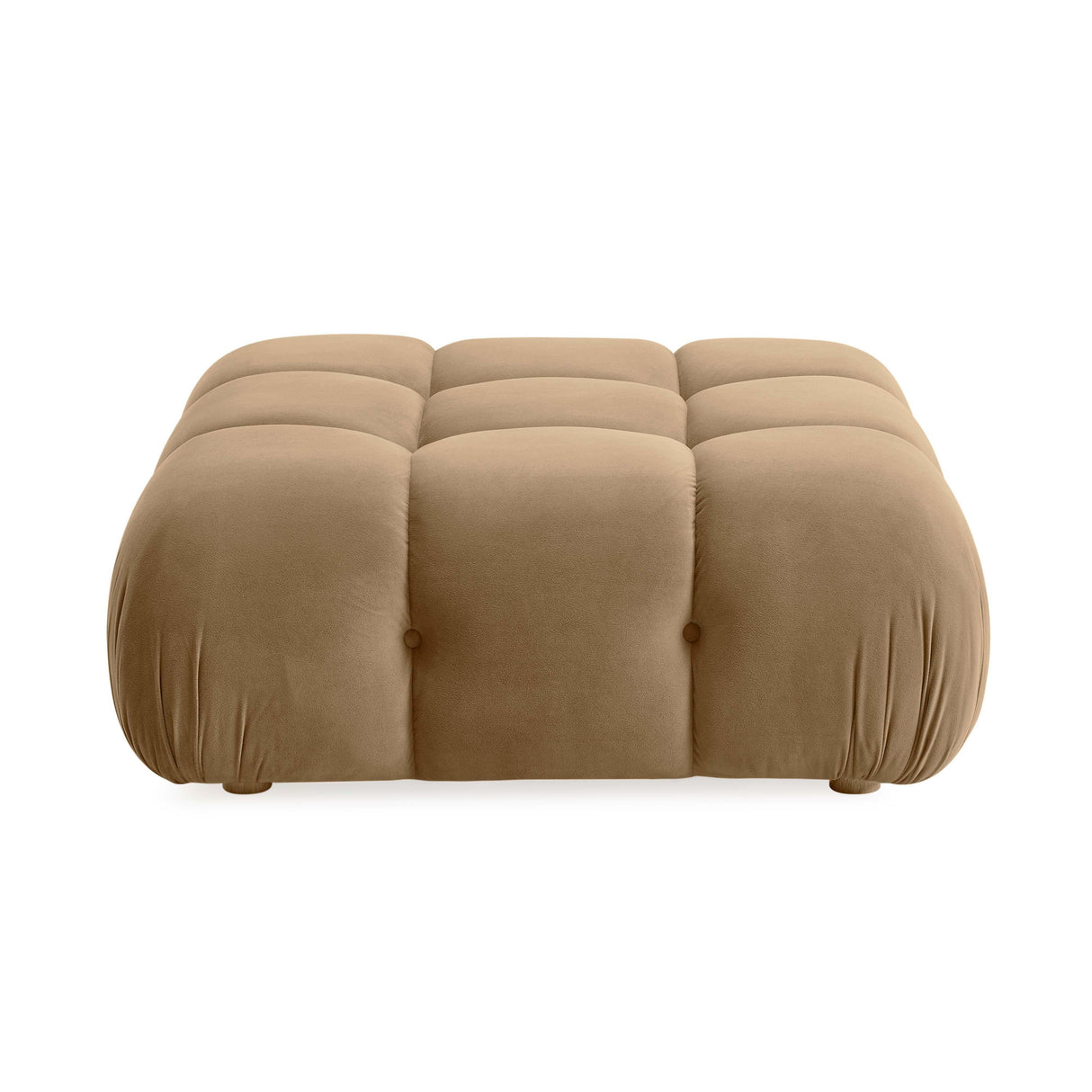 TOV Calliope Cafe Au Lait Performance Velvet Modular Ottoman