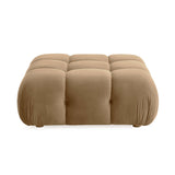 TOV Calliope Cafe Au Lait Performance Velvet Modular Ottoman
