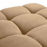 TOV Calliope Cafe Au Lait Performance Velvet Modular Ottoman
